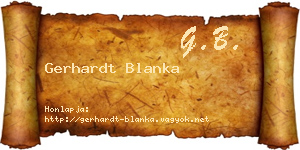 Gerhardt Blanka névjegykártya